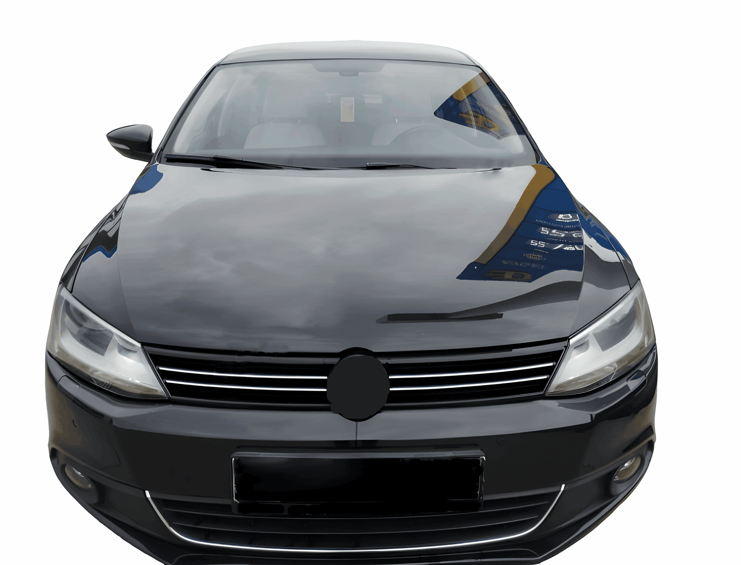 VW Jetta 2011-14 chrome ''U'' formet front grille streamer bumper trim - Love Trend