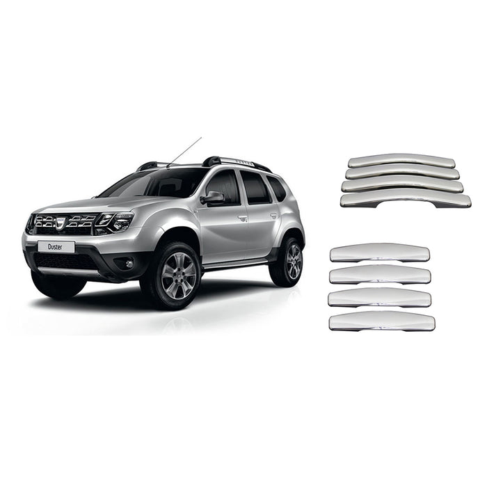 Chrome door handle trim set covers to fit Dacia Duster (2010-2017)
