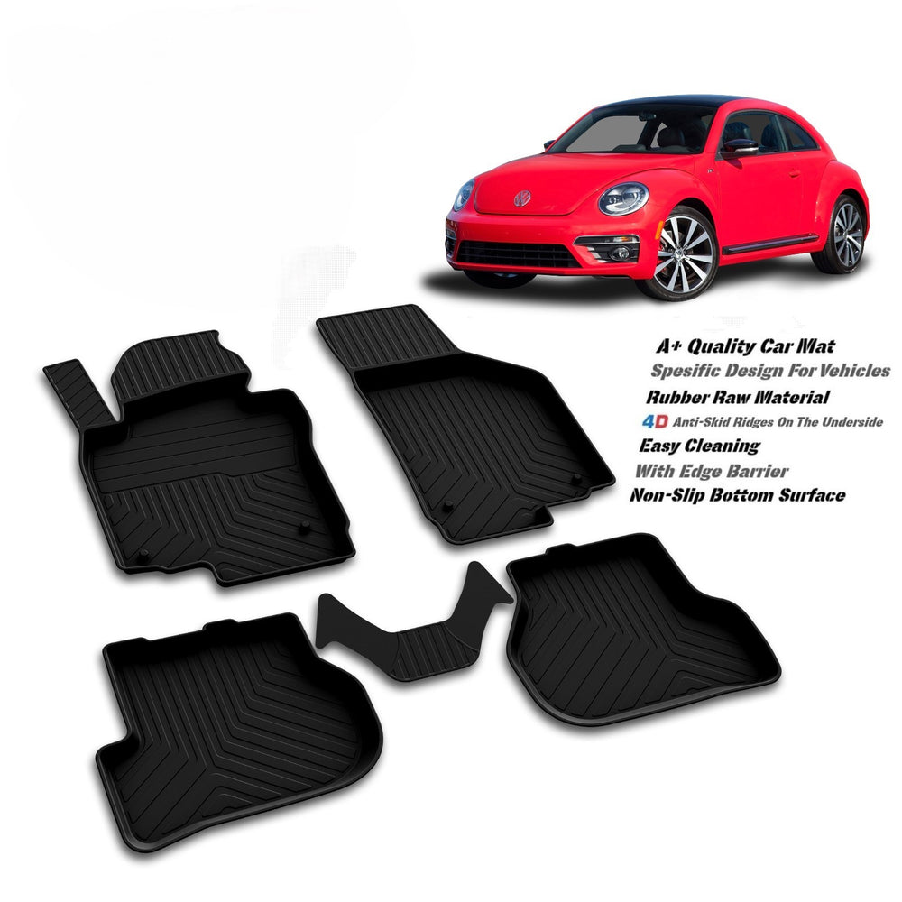 VW Beetle 2012up high quality rubber 4d floor mats