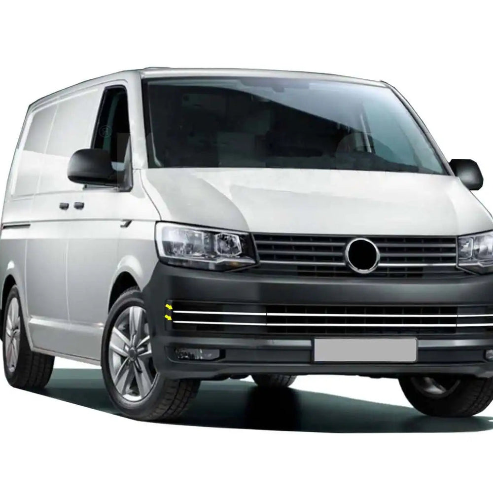 VW T6 2015-20 chrome front bumper trim 6pcs Love Trend