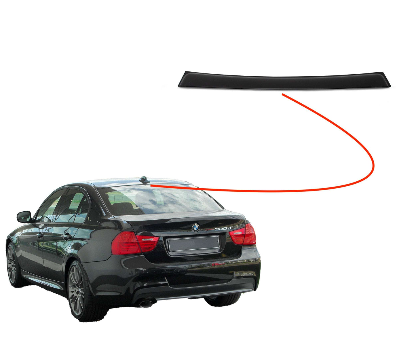BMW E90 2006-2011 abs plastic rear window wind spoiler