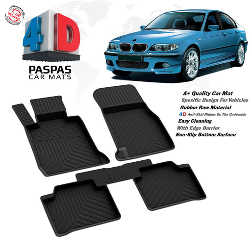 BMW 3Series E46 1998-2005  high quality rubber 4d floor mats