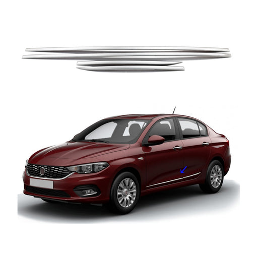 2015-up Fiat Tipo chrome side door streamer