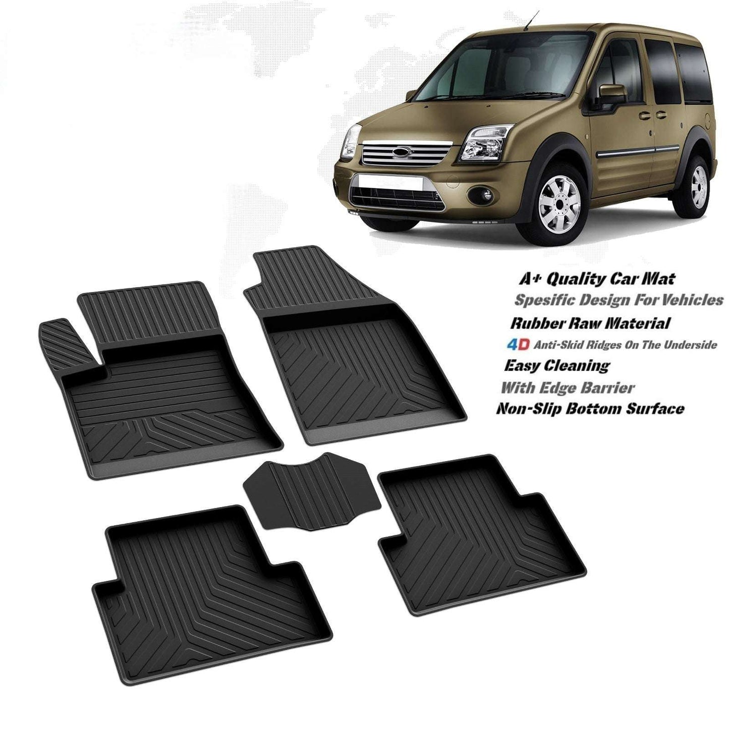 Ford Connect 2002-14 4D High Quality Floor Mats