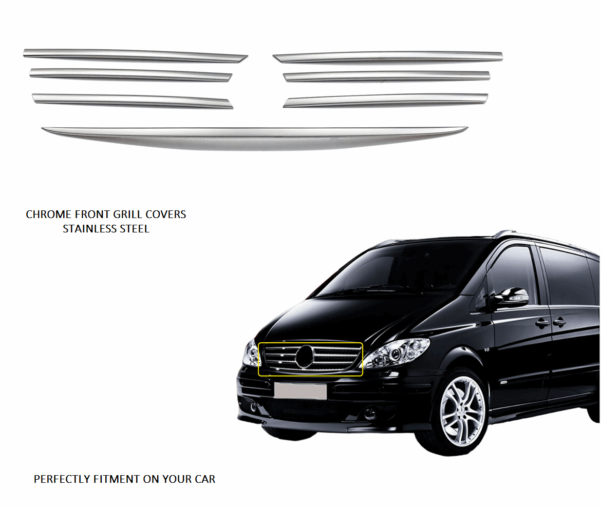 Mercedes Vito 639 (2003-14) 7 pcs chrome front grille cover