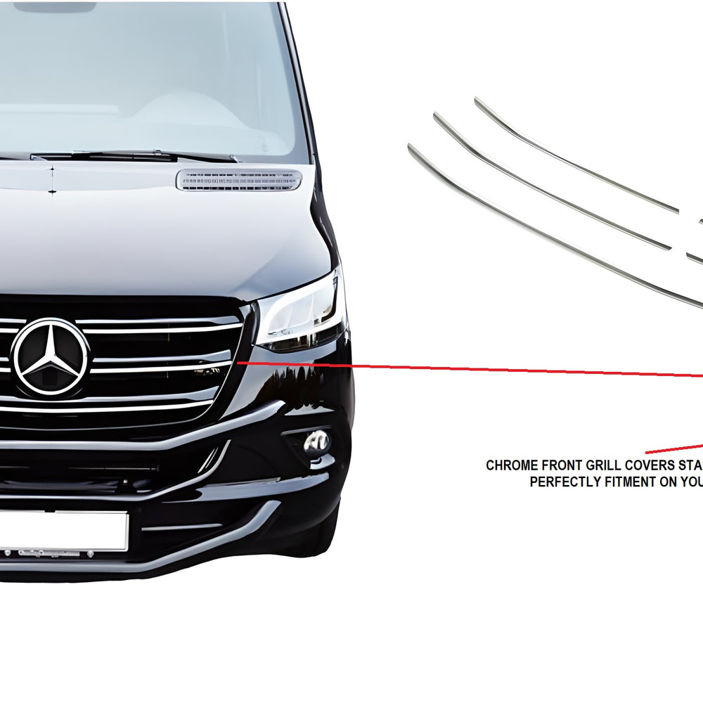 Mercedes Sprinter 2018+ chrome front grille cover