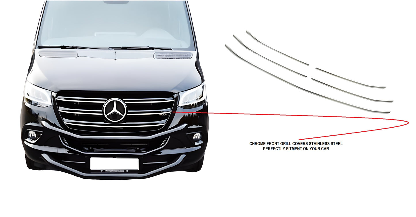 Mercedes Sprinter 2018+ chrome front grille cover