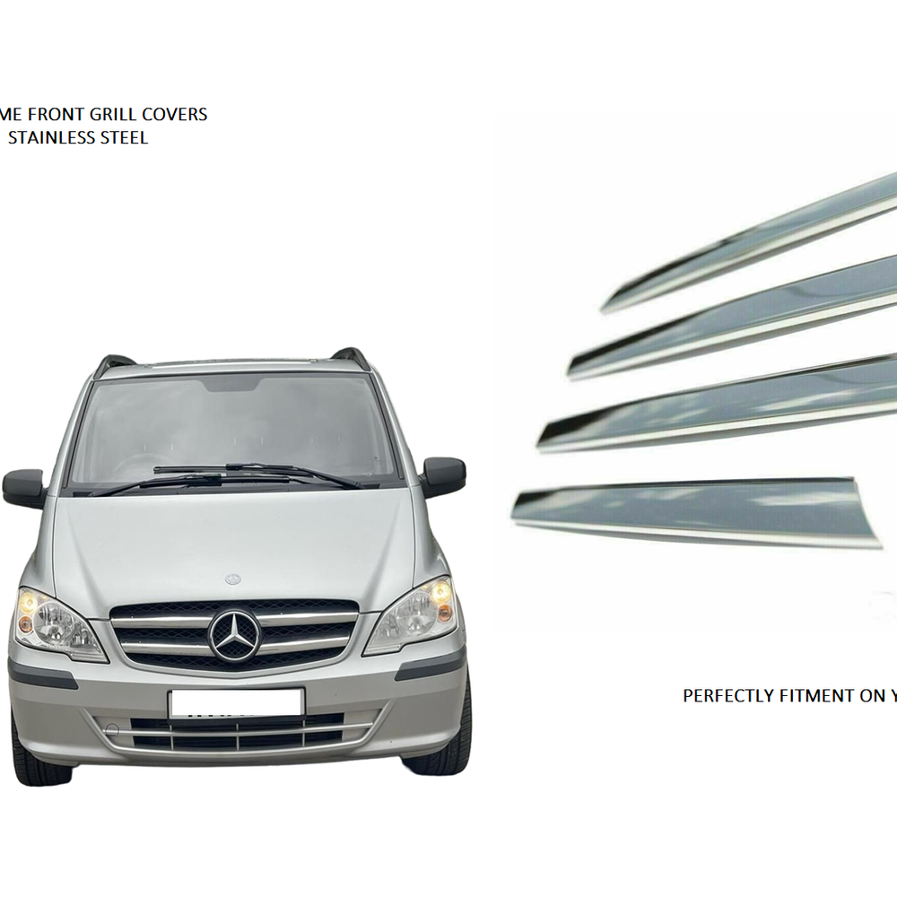 Mercedes Vito 639 (2003-14) 4 pcs chrome front grille cover