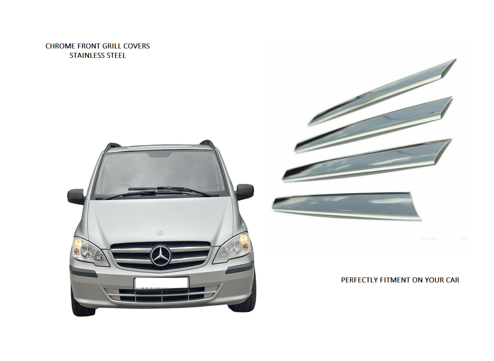 Mercedes Vito 639 (2003-14) 4 pcs chrome front grille cover