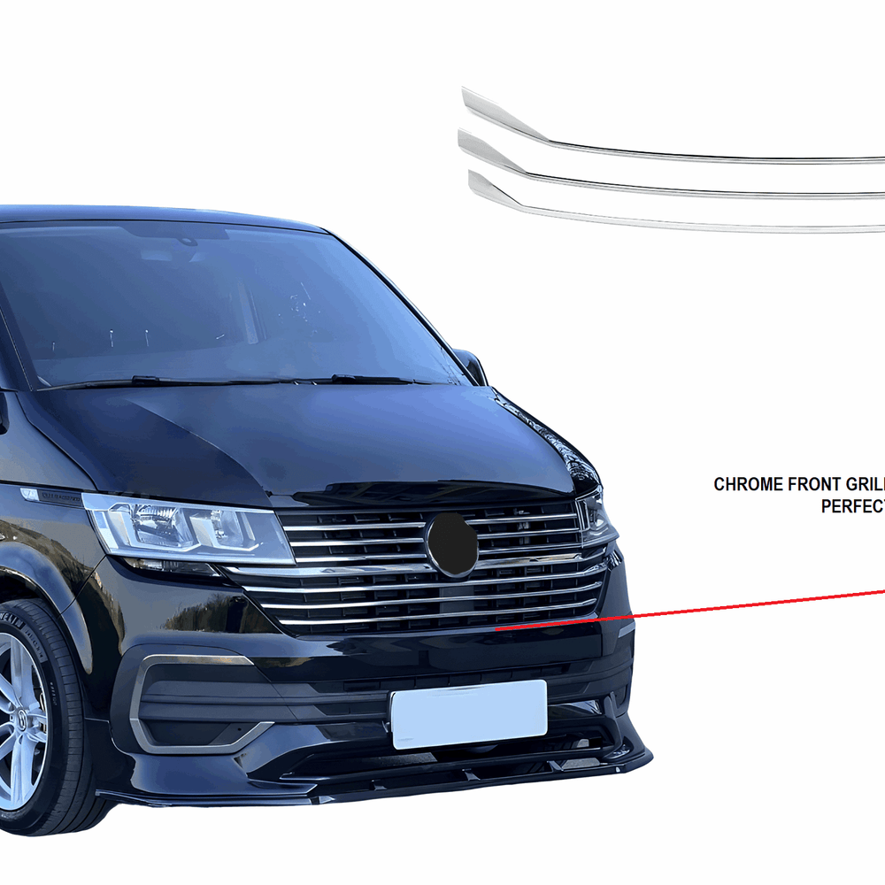 VW T6.1 2020+ chrome front grill lower trim - Love Trend