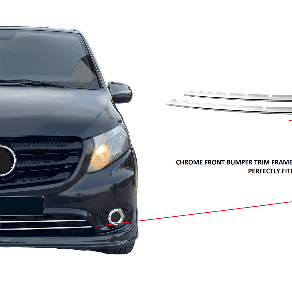 Mercedes Vito 447 2014+ Chrom-Frontstoßstangenverkleidung