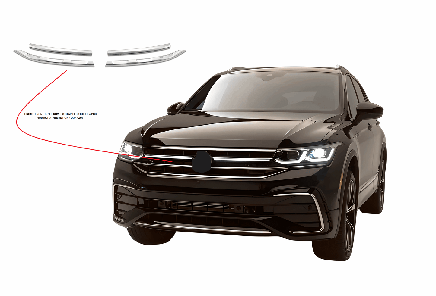 VW Tiguan 2020+ chrome front grill cover - Love Trend