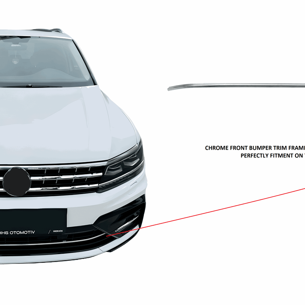 VW Tiguan 2016-20 chrome front bumper trim.