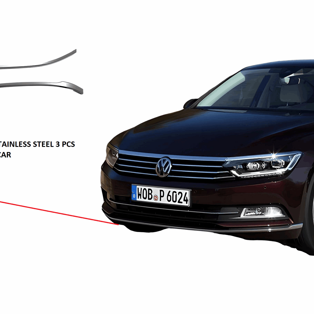 VW Passat 2015-19 chrome front bumper lower trim 3pcs