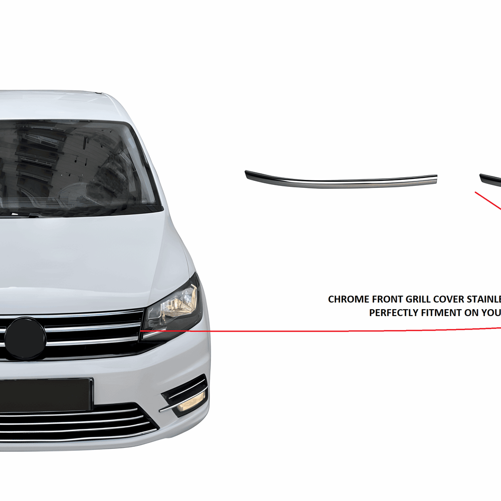 VW Caddy 2015-20 chrome front grill cover - Love Trend
