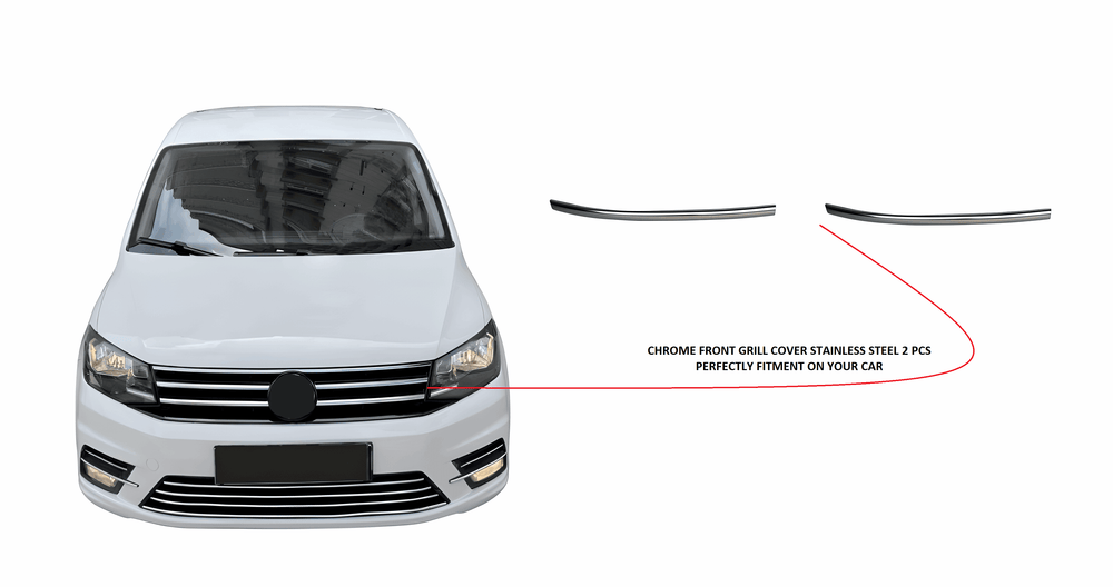 VW Caddy 2015-20 chrome front grill cover - Love Trend
