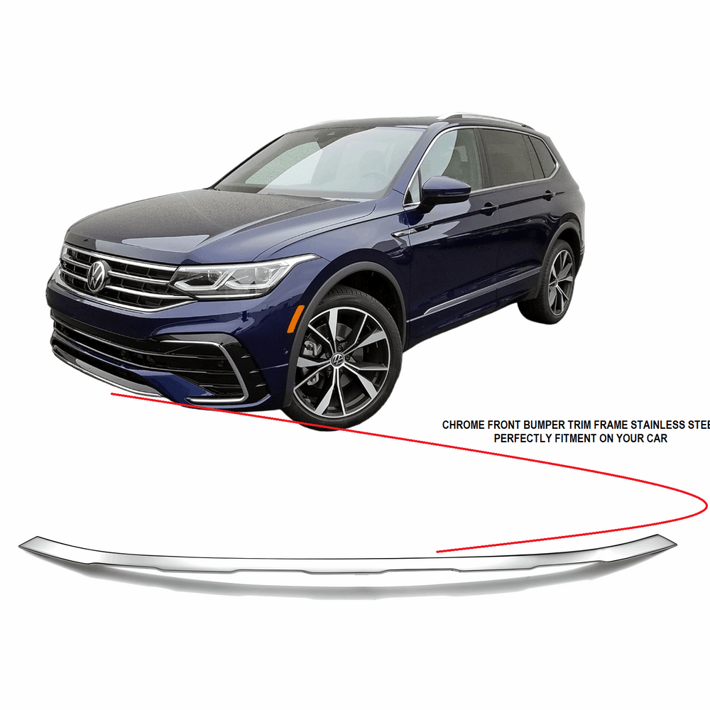 VW Tiguan 2020+ chrome front bumper trim