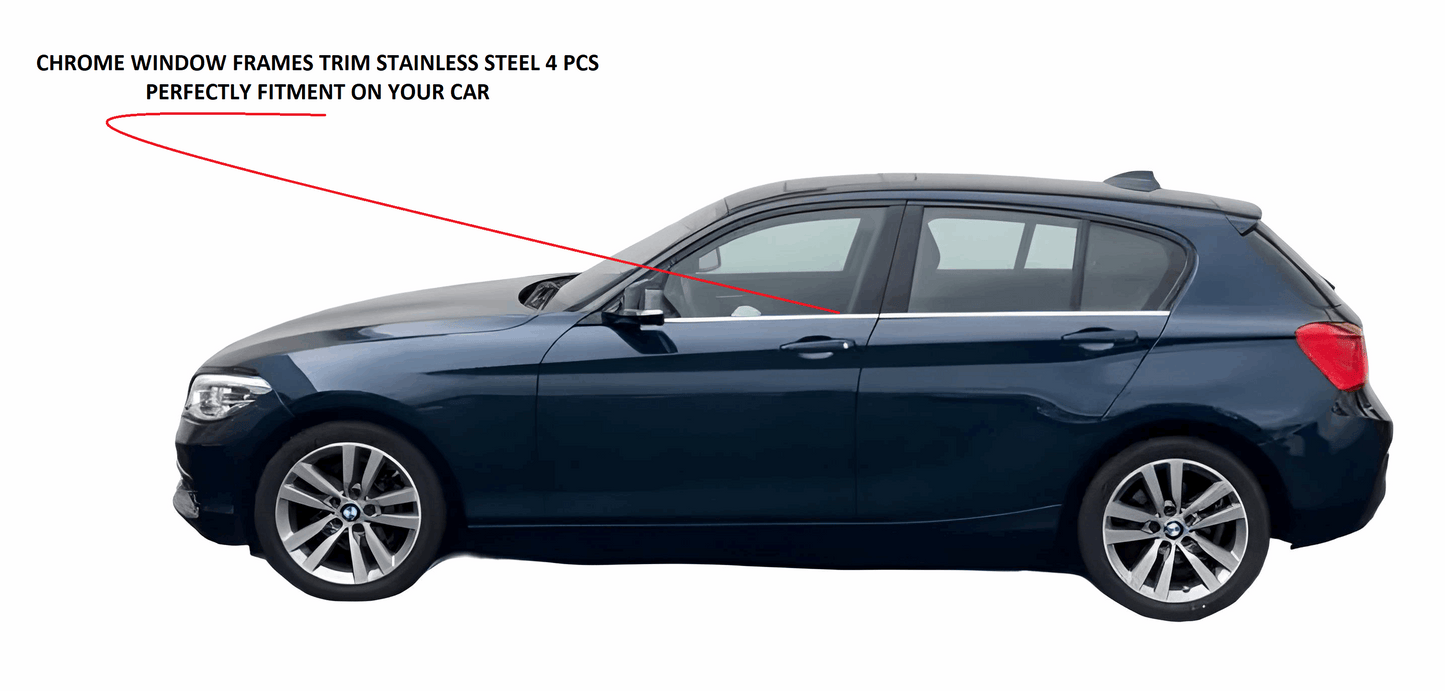 BMW 1 SERIES F20 13-19 HB chrome windows frame trim