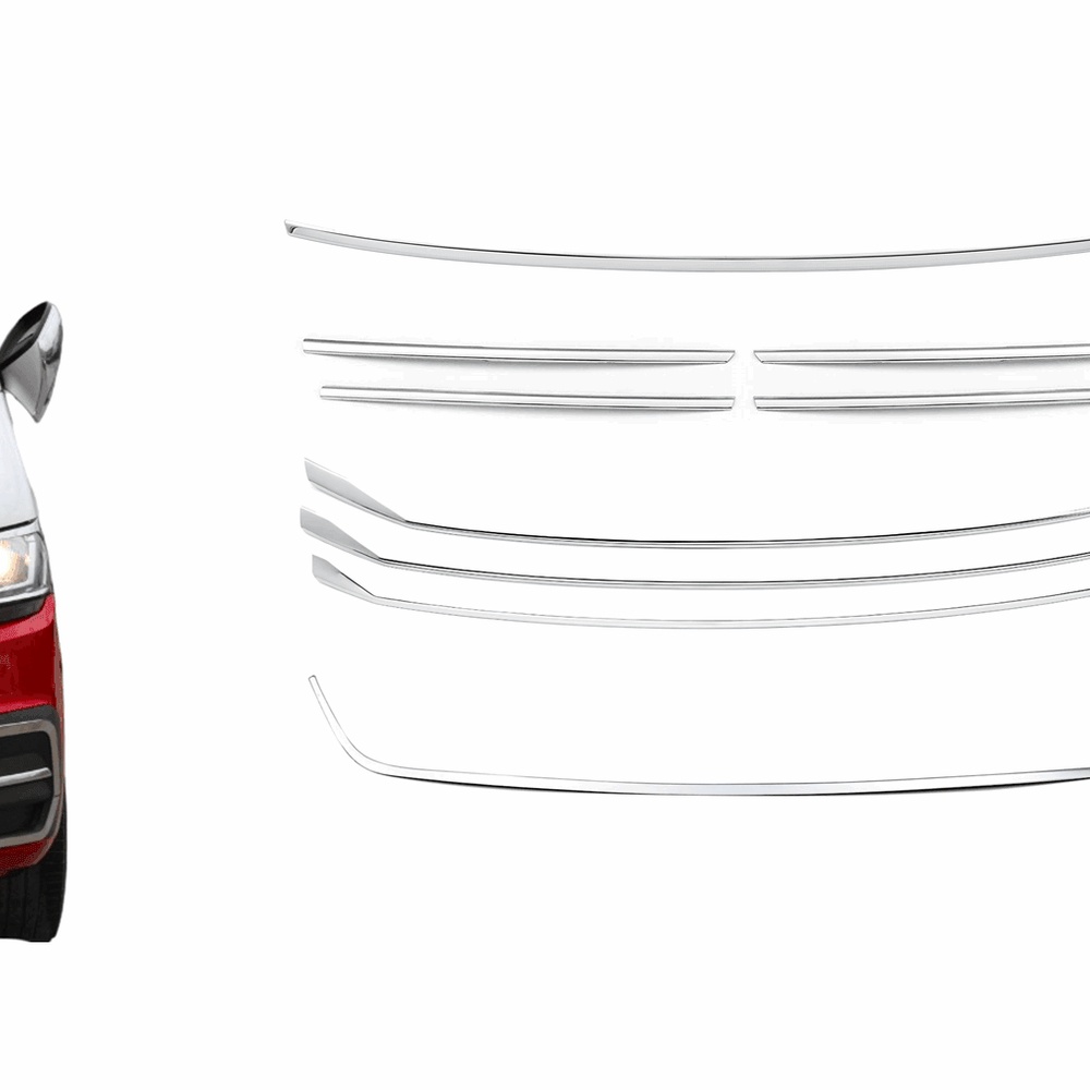
                      
                        VW T6.1  2020up chrome front grill upper bonnet line&grill covers&grill lower frame& ''U'' formed grill streamer full set.
                      
                    