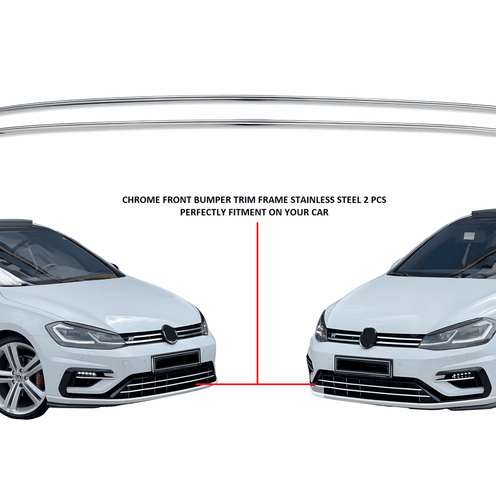 VW Golf7 2013-17 Chrome front bumper trim - Love Trend