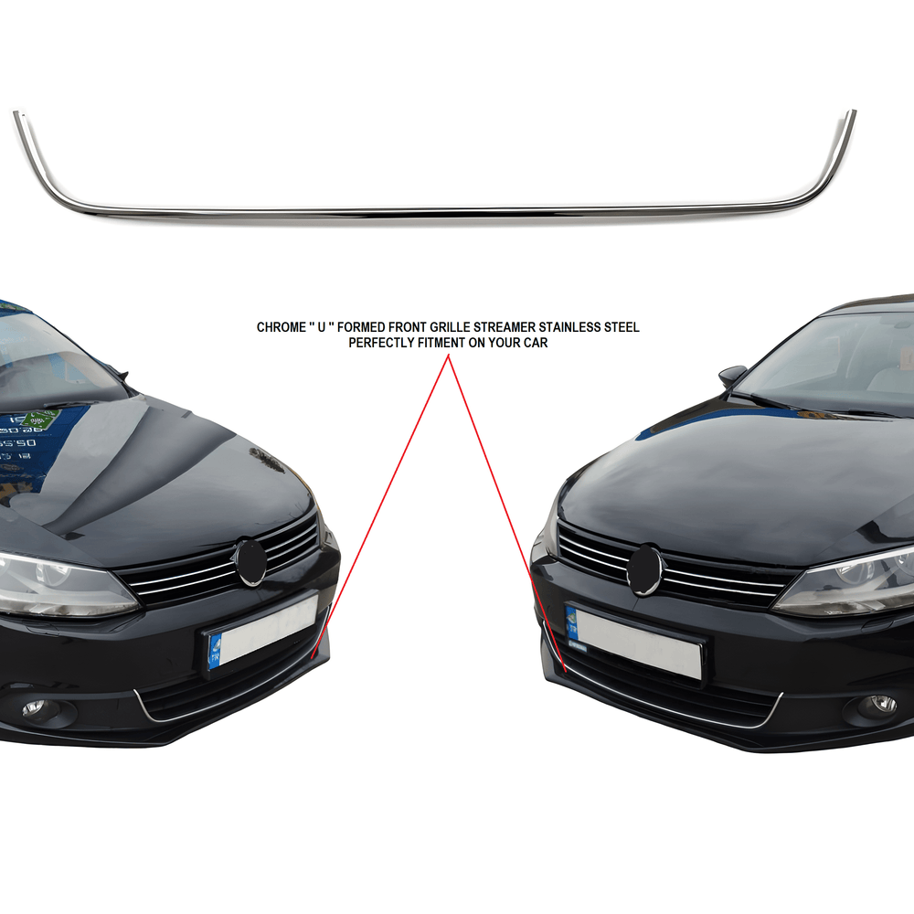 
                      
                        VW Jetta 2011-14 chrome front grill cover&bumper trim frame& ''U'' formed front grille set.
                      
                    