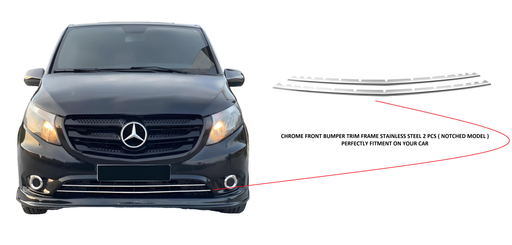 Mercedes Vito 447 2014+ chrome front bumper trim