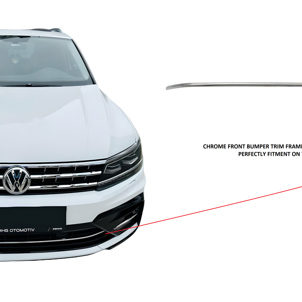 VW Tiguan 2016-20 chrome front bumper trim