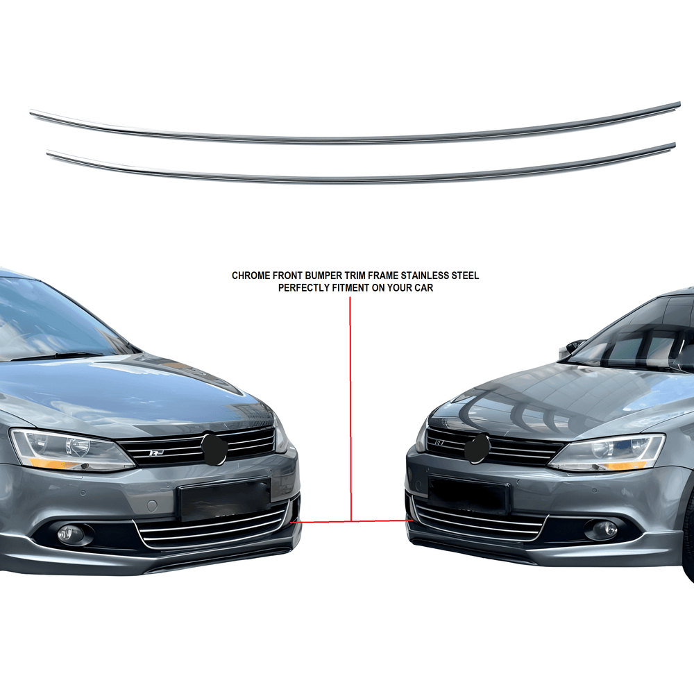 VW Jetta 2011-14 Chrome front bumper trim - Love Trend