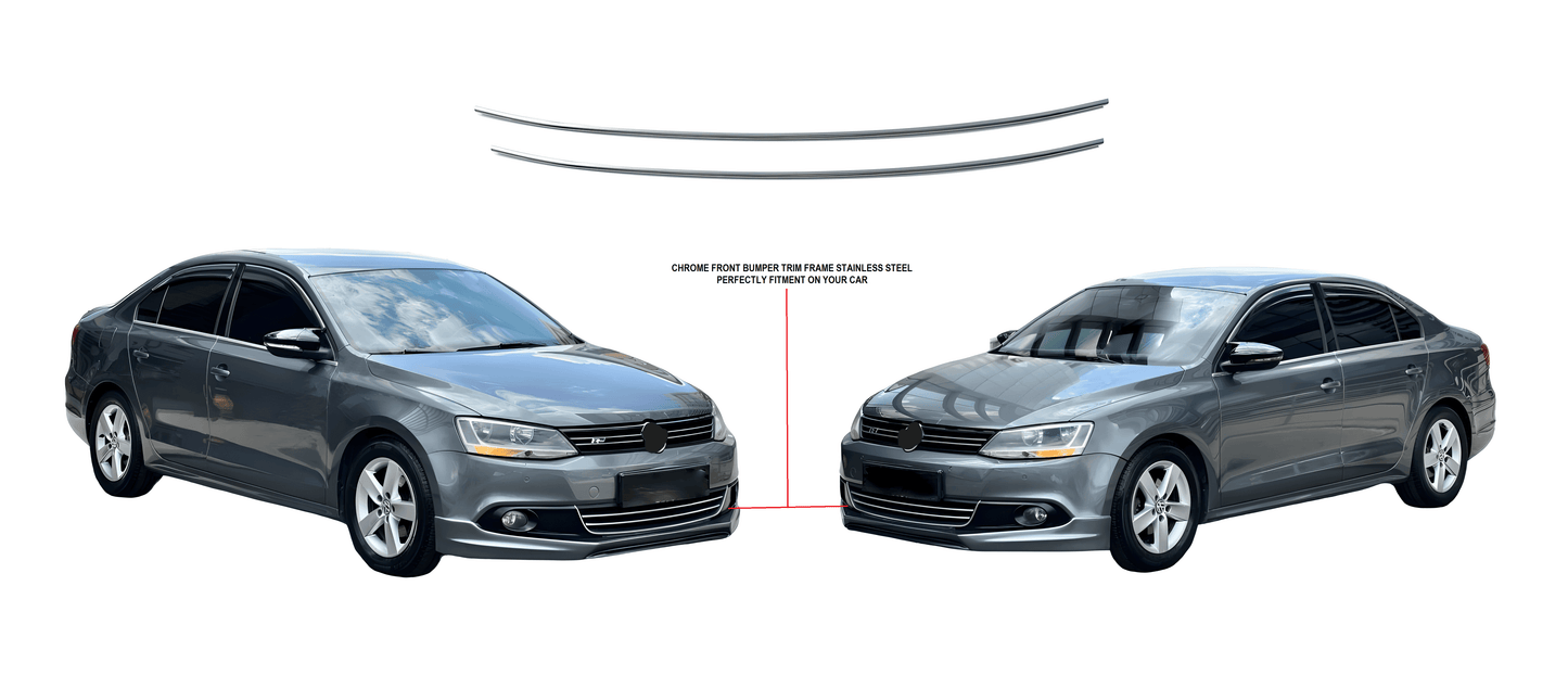 VW Jetta 2011-14 Chrome front bumper trim - Love Trend