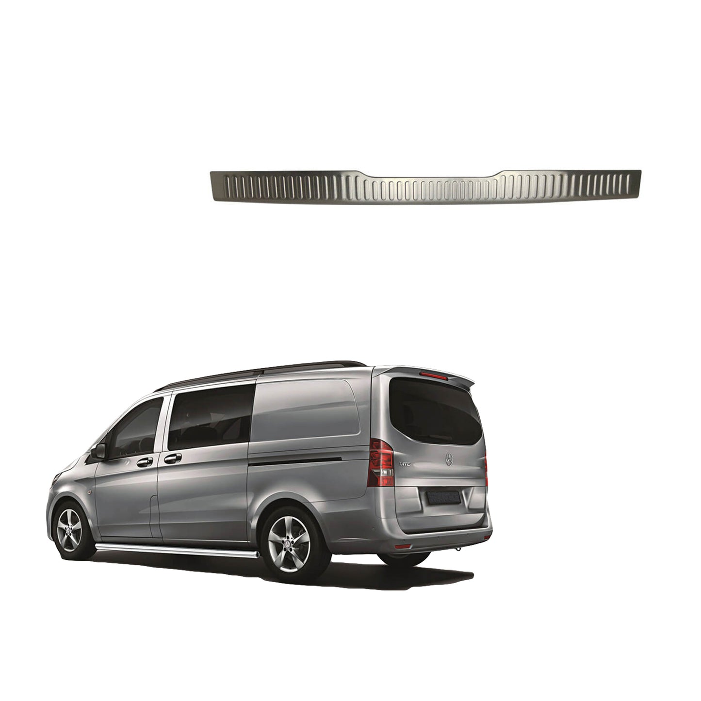 Mercedes Vito W447 chrome rear bumper guard