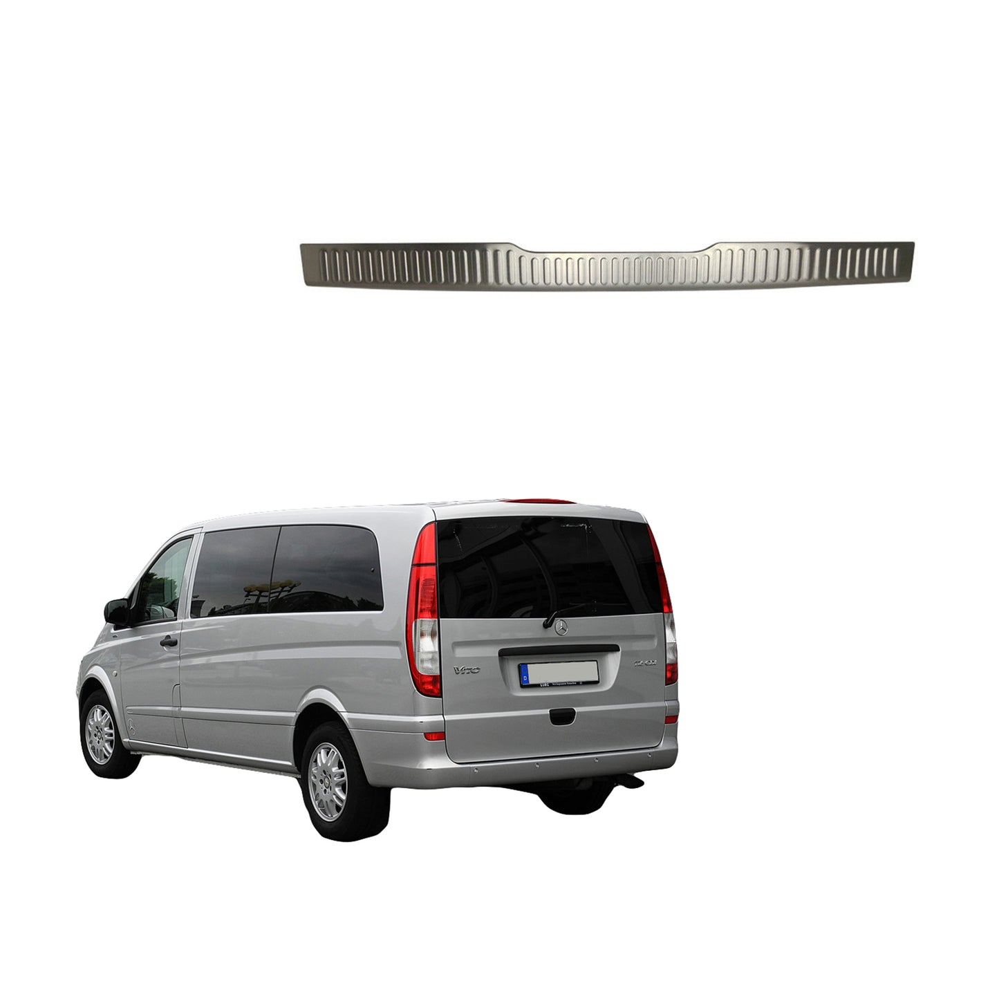 Mercedes Vito W639 chrome rear bumper guard