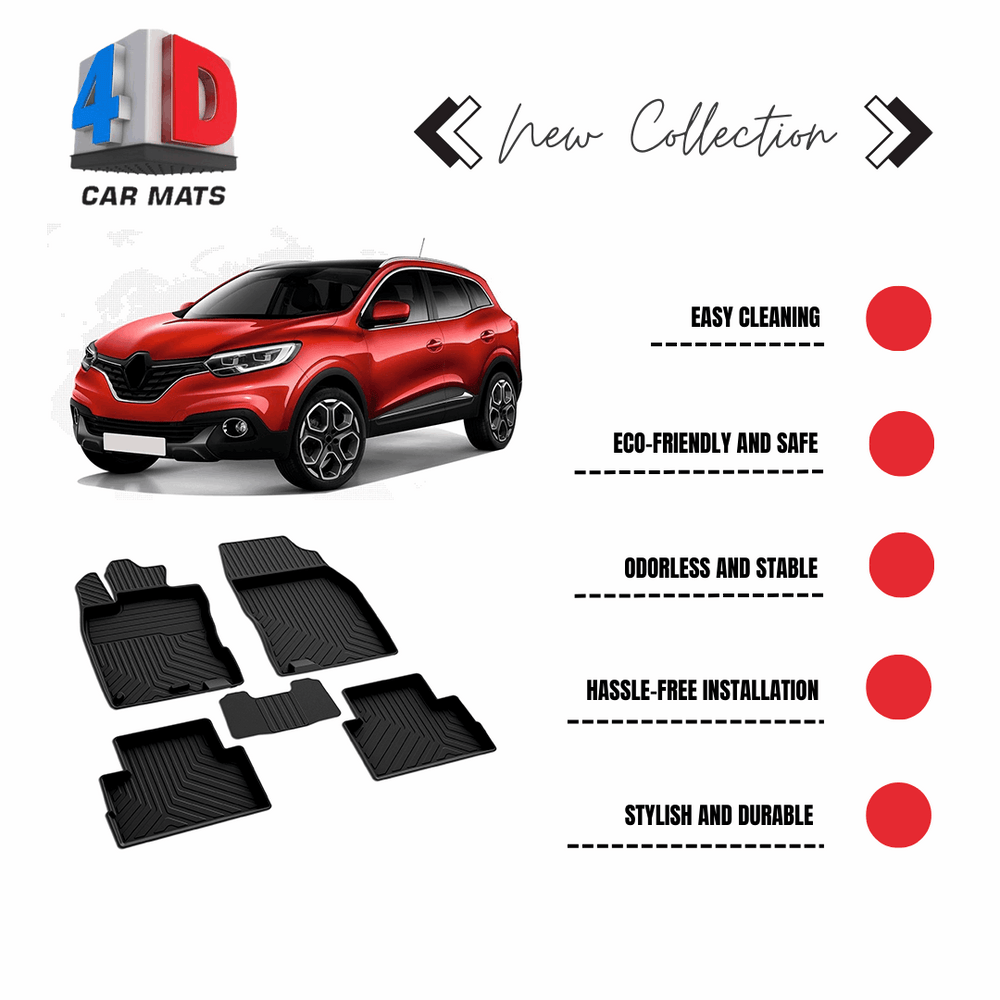 
                      
                        Renault Kadjar 2014-18 4D High Quality Floor Mats
                      
                    