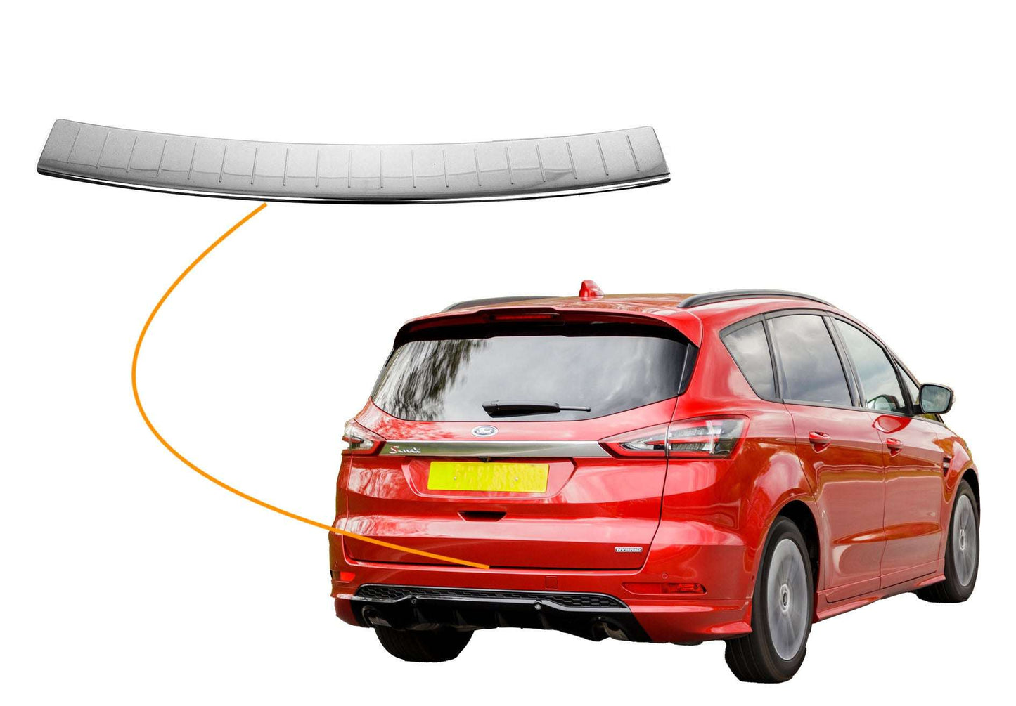 Ford S-Max Chrome Rear Bumper Protector