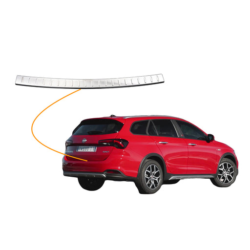 2015-up Fiat Tipo sw chrome rear bumper protector