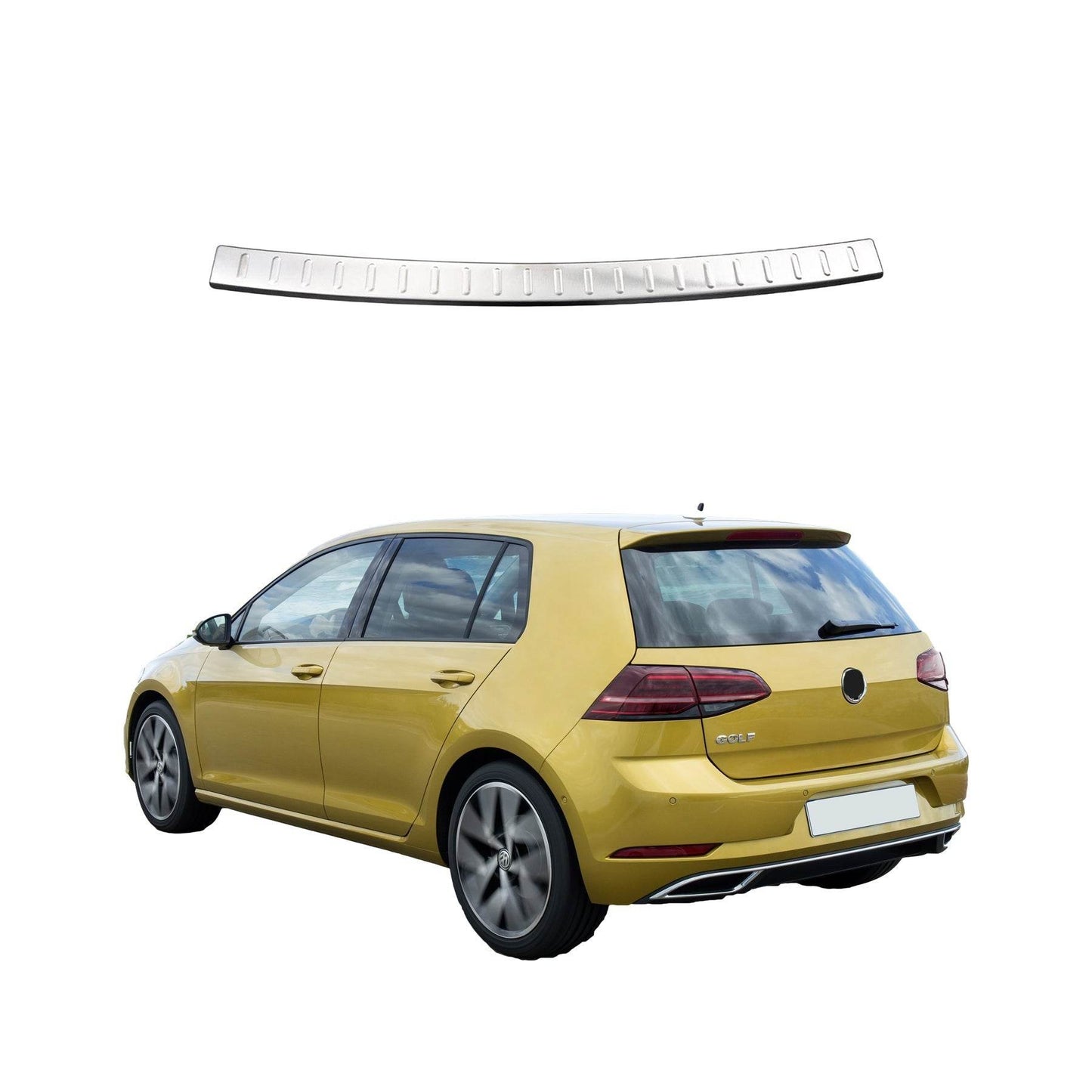 VW Golf 7 HB chrome rear bumper guard - Love Trend