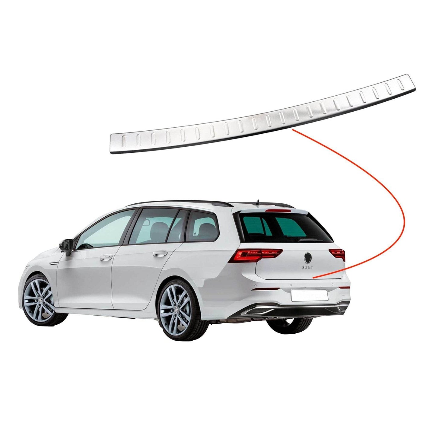 VW Golf 8 SW chrome rear bumper guard - Love Trend