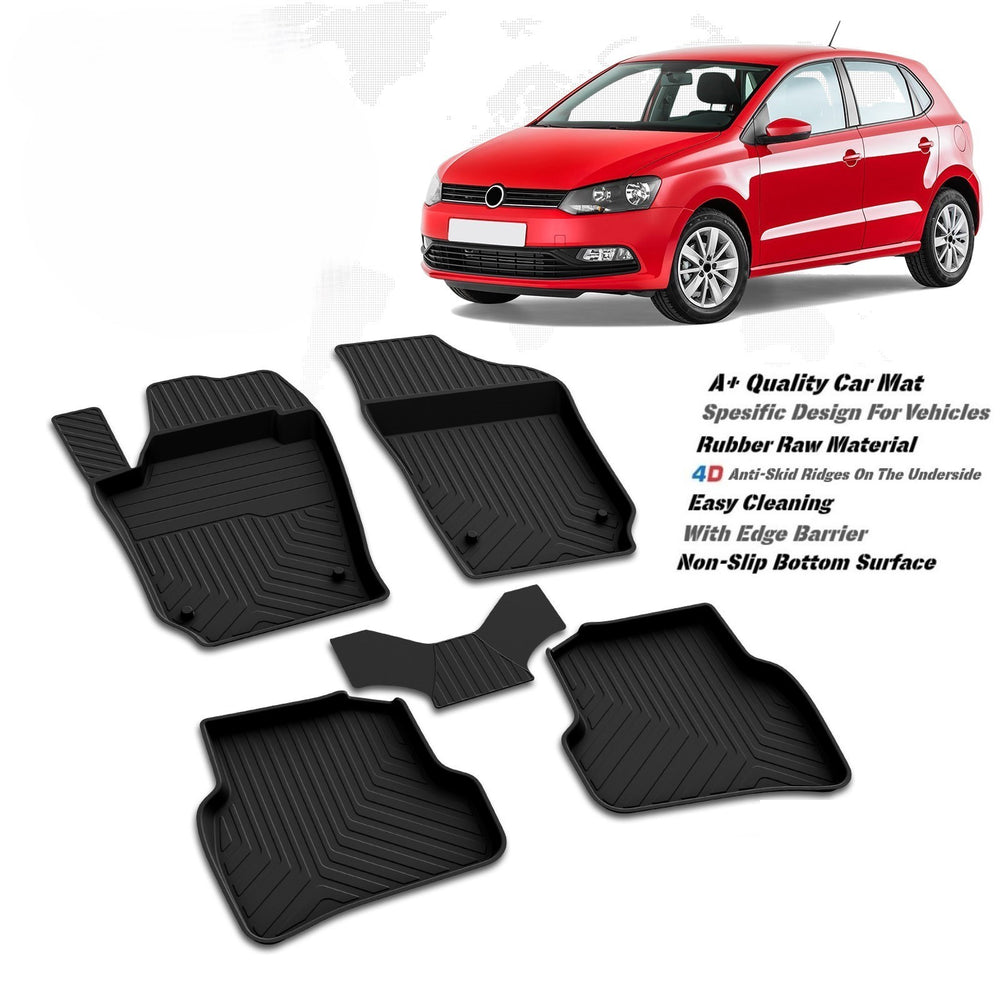 VW Polo 6R 2009-2017 high quality rubber 4d floor mats