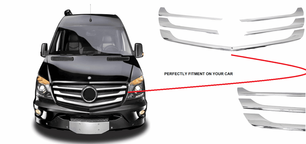 Chrom-Kühlergrillabdeckung für Mercedes Sprinter 2014-2018