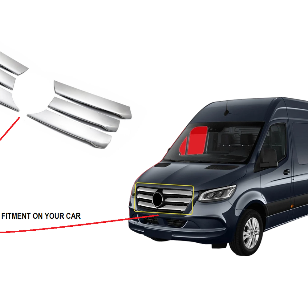 Mercedes Sprinter 2018+ large chrome front grille cover