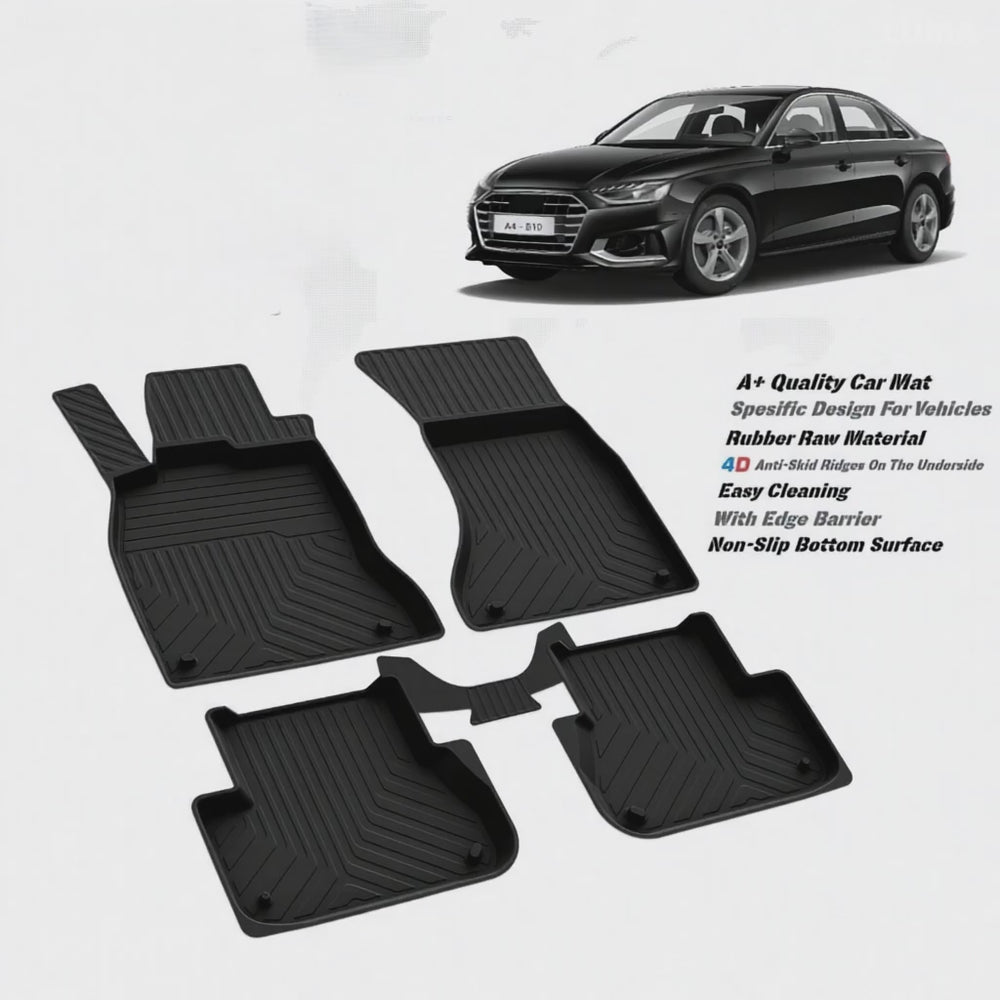 
                      
                        Load and play video in Gallery viewer, AUDI A4 (B10) 2019Up  high quality rubber 4d floor mats
                      
                    