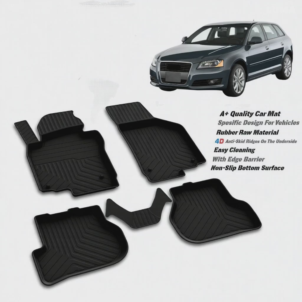 AUDI A3 (P8) 2004-2012 high quality rubber 4d floor mats