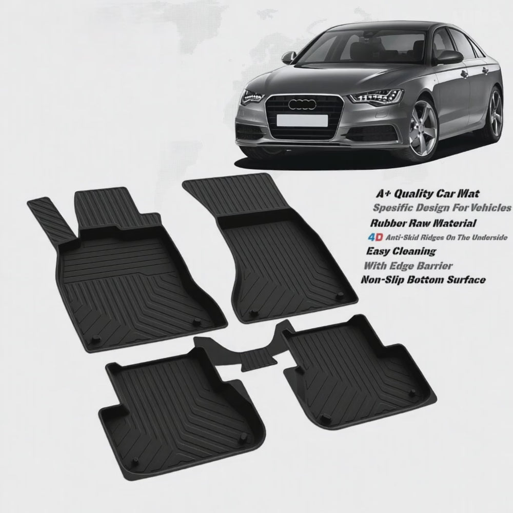 
                      
                        Load and play video in Gallery viewer, AUDI A6 2011-2018 high quality rubber 4d floor mats
                      
                    