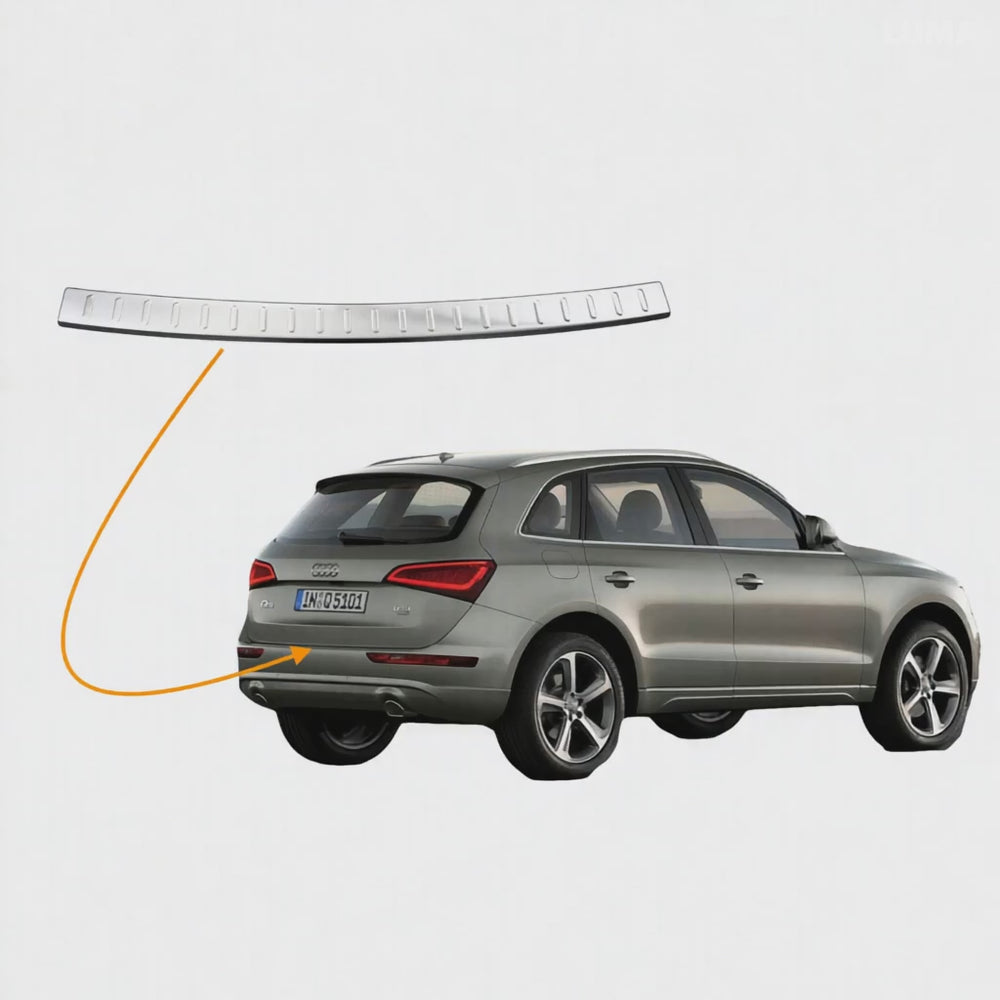 
                      
                        Load and play video in Gallery viewer, AUDI Q3 2011-2018 chrome rear bumper guard
                      
                    