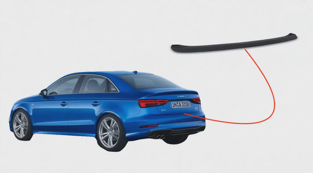 
                      
                        Load and play video in Gallery viewer, AUDI A3 SD 2016-20 Abs plastic rear bumper protector
                      
                    