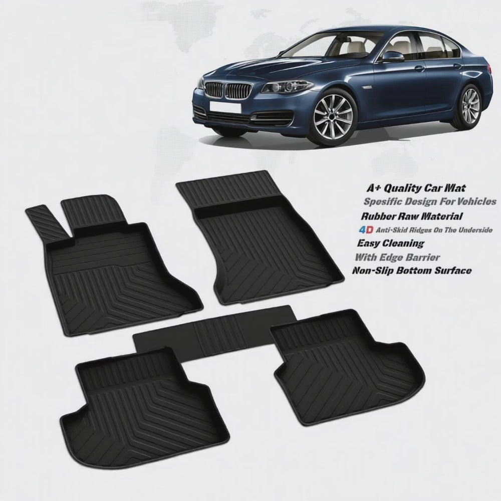 
                      
                        Load and play video in Gallery viewer, BMW 5Series F10 X-Drive 2013-2016 high quality rubber 4d floor mats
                      
                    