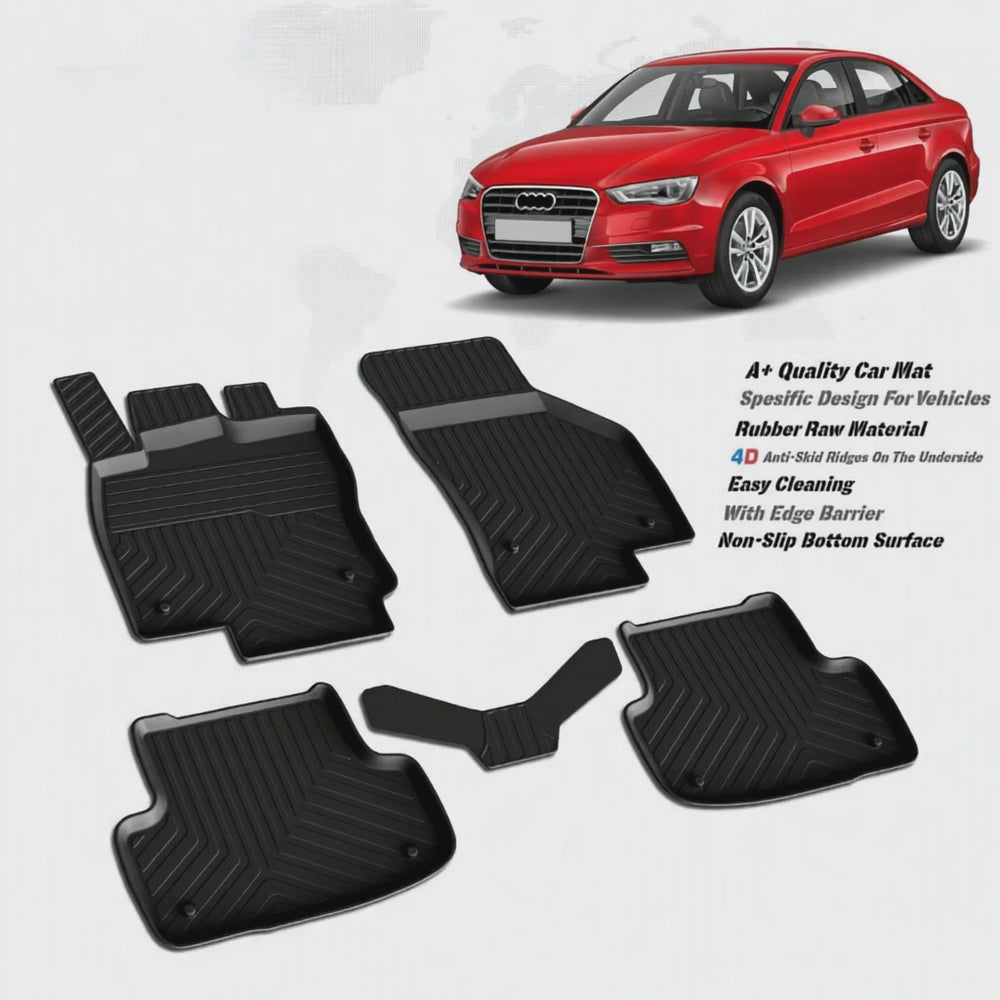 
                      
                        Load and play video in Gallery viewer, AUDI A3 2012 Up HB SD high quality rubber 4d floor mats
                      
                    